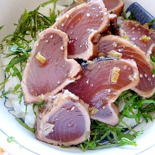 簡単！ カツオ漬け丼